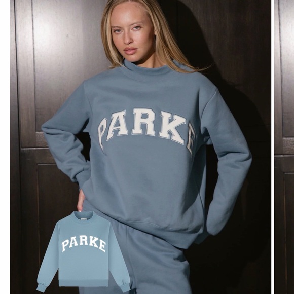 Parke Tops - NIB PARKE Varsity Mockneck Glacier White